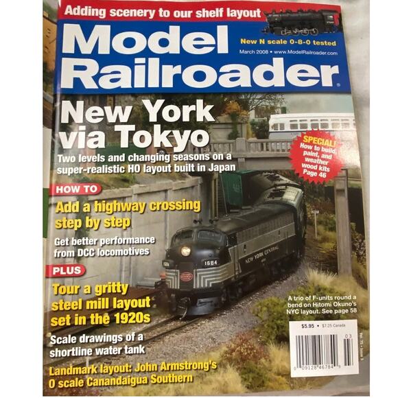 Lot 4 Model Railroader January to April 2008 Magazine Train Collect Layout Scale - Picture 7 of 11